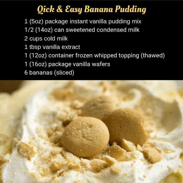 Quick and Easy Banana Pudding Recipe Insanely Good
