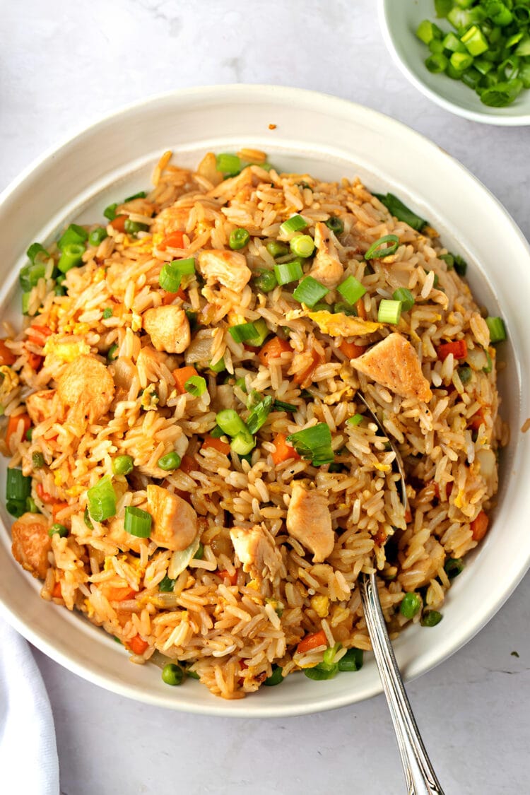 Easy Chicken Fried Rice - Better Than Takeout! - Insanely Good