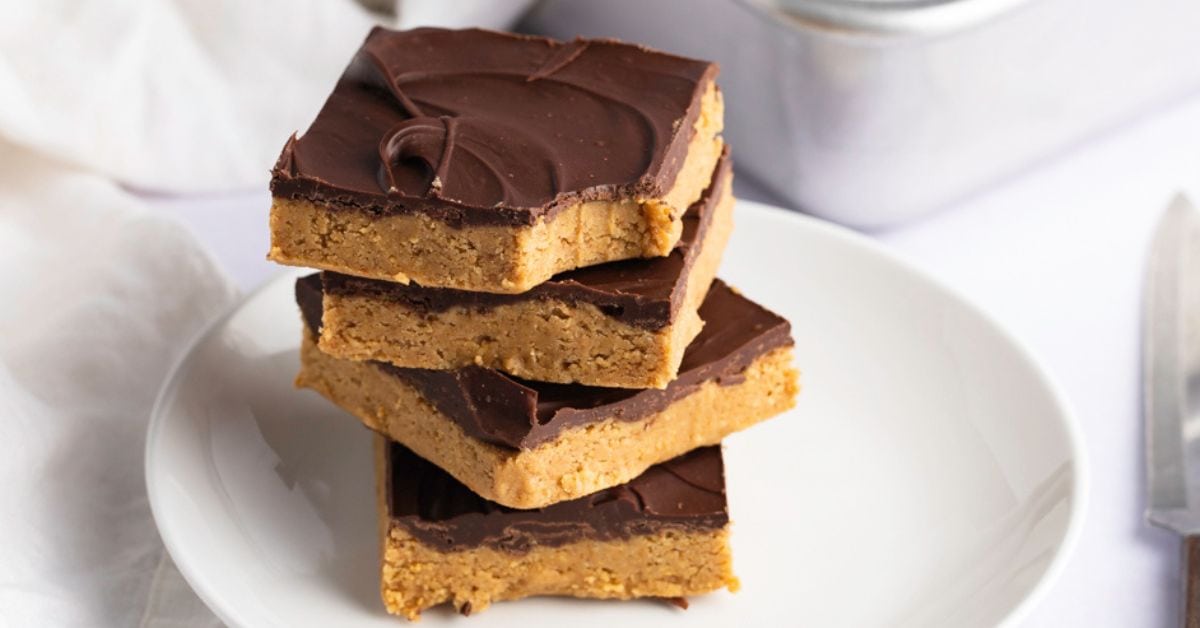 Lunch Lady Peanut Butter Bars Stacked