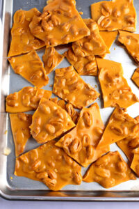 Homemade Microwave Peanut Brittle with Salted Peanuts