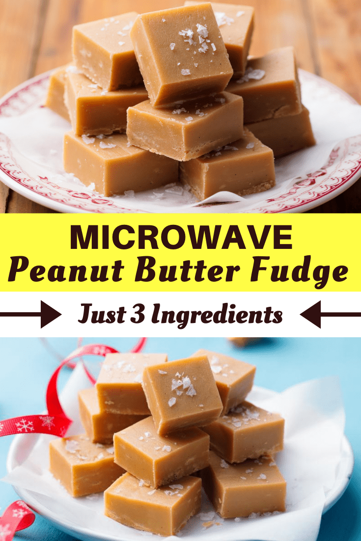 Microwave Peanut Butter Fudge {3 Ingredients} - Insanely Good