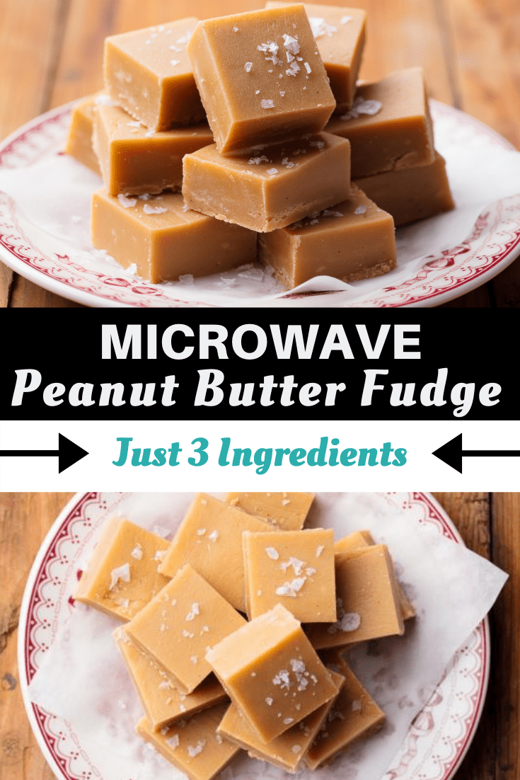 Microwave Peanut Butter Fudge {3 Ingredients} - Insanely Good