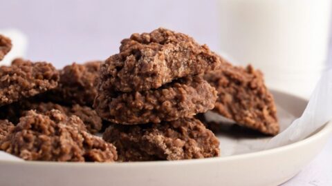 A Stack of Ooey Gooey No-Bake Cookies