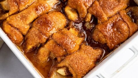 Delicious Mountain Dew Apple Dumplings in a Baking Dish