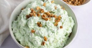 Bowl of Homemade Soft and Creamy Pistachio Watergate Salad