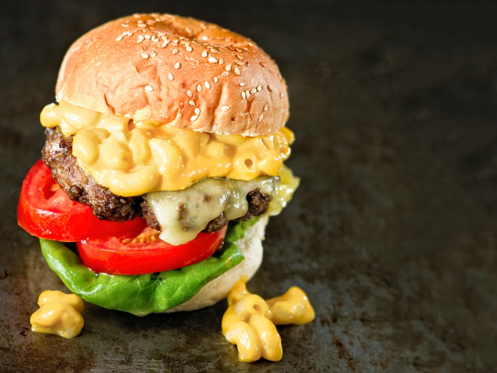 Mac and Cheese on a Burger
