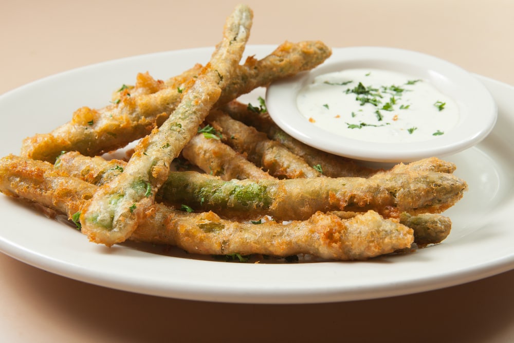 Fried Asparagus with Ranch Dressing
