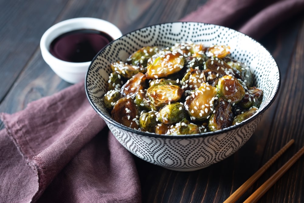 Sesame Roasted Brussels Sprouts