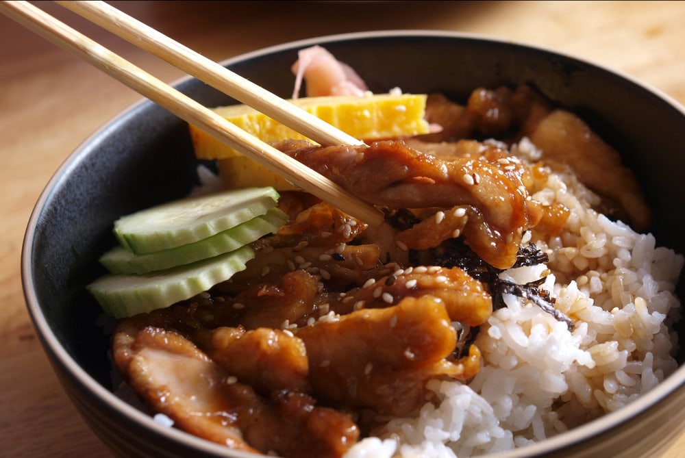 Japanese Rice with Teriyaki Chicken