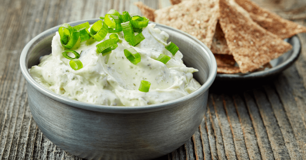 Clam Dip Topped With Chopped Onions