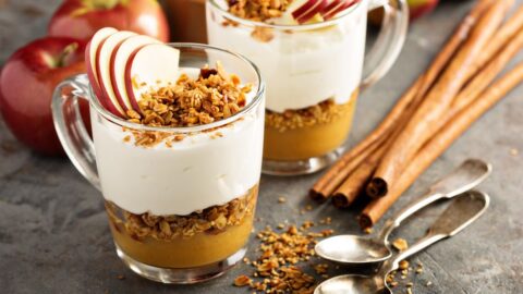 Applesauce Parfait with Nuts