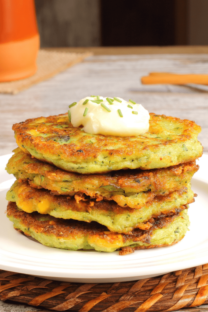 Stack of Corn Fritters
