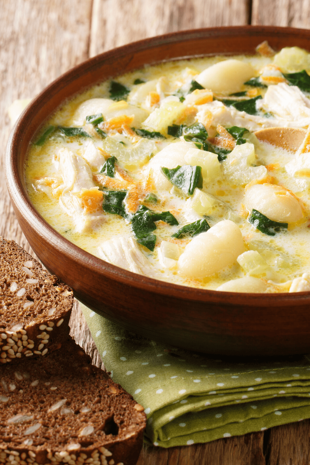 Bowl of Chicken Gnocchi Soup