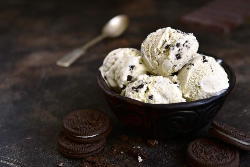 Ice Cream Cookies and Cream in a Bowl