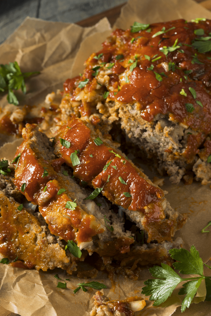 Homemade Meatloaf with a sweet and tangy glaze