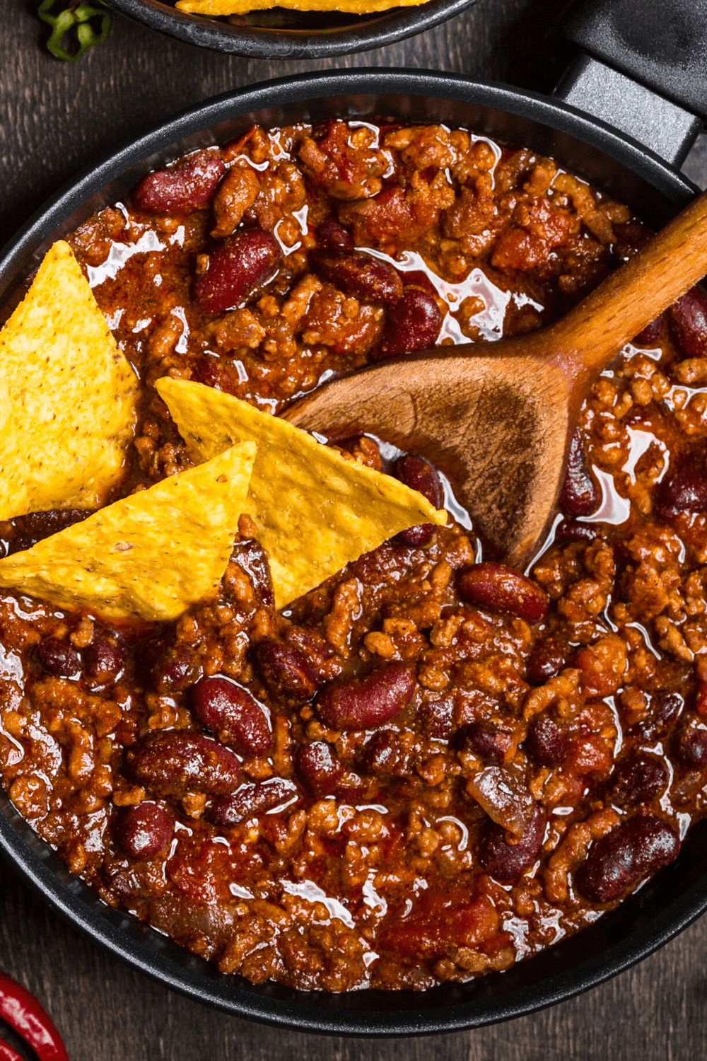 Texas House Roadhouse Chili with Tortilla Chips