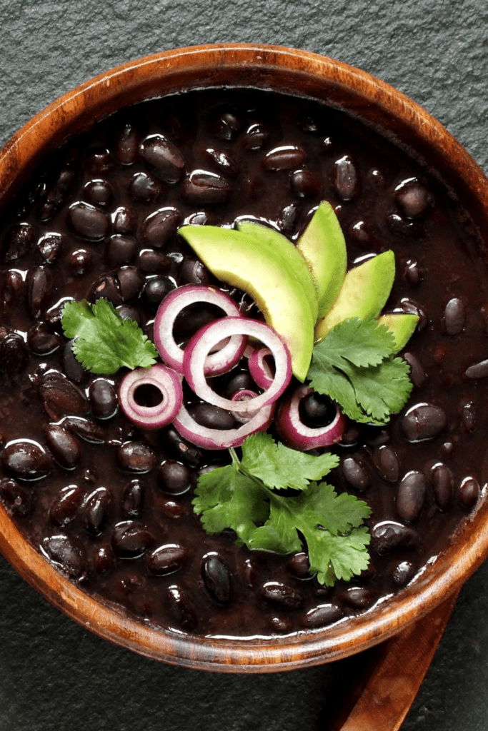 Black Beans with Avocado and Onions