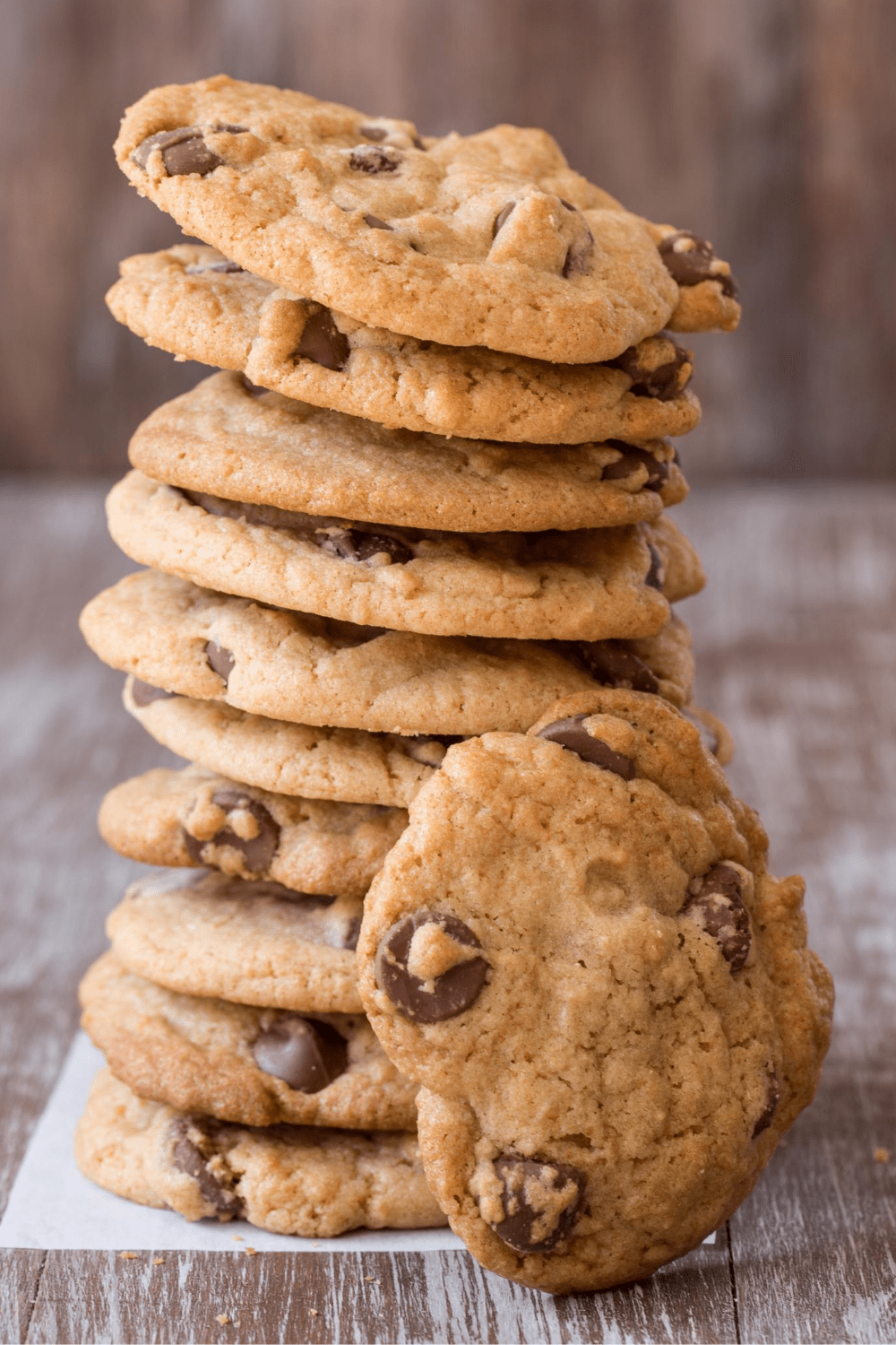 Stacks of Chocolate Chip Cookies