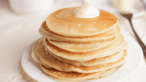 Homemade Pancakes With Cream
