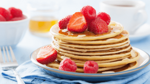 Homemade Strawberry Pancakes