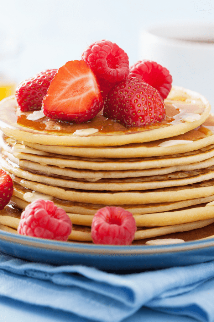 Pancakes with Strawberry Toppings