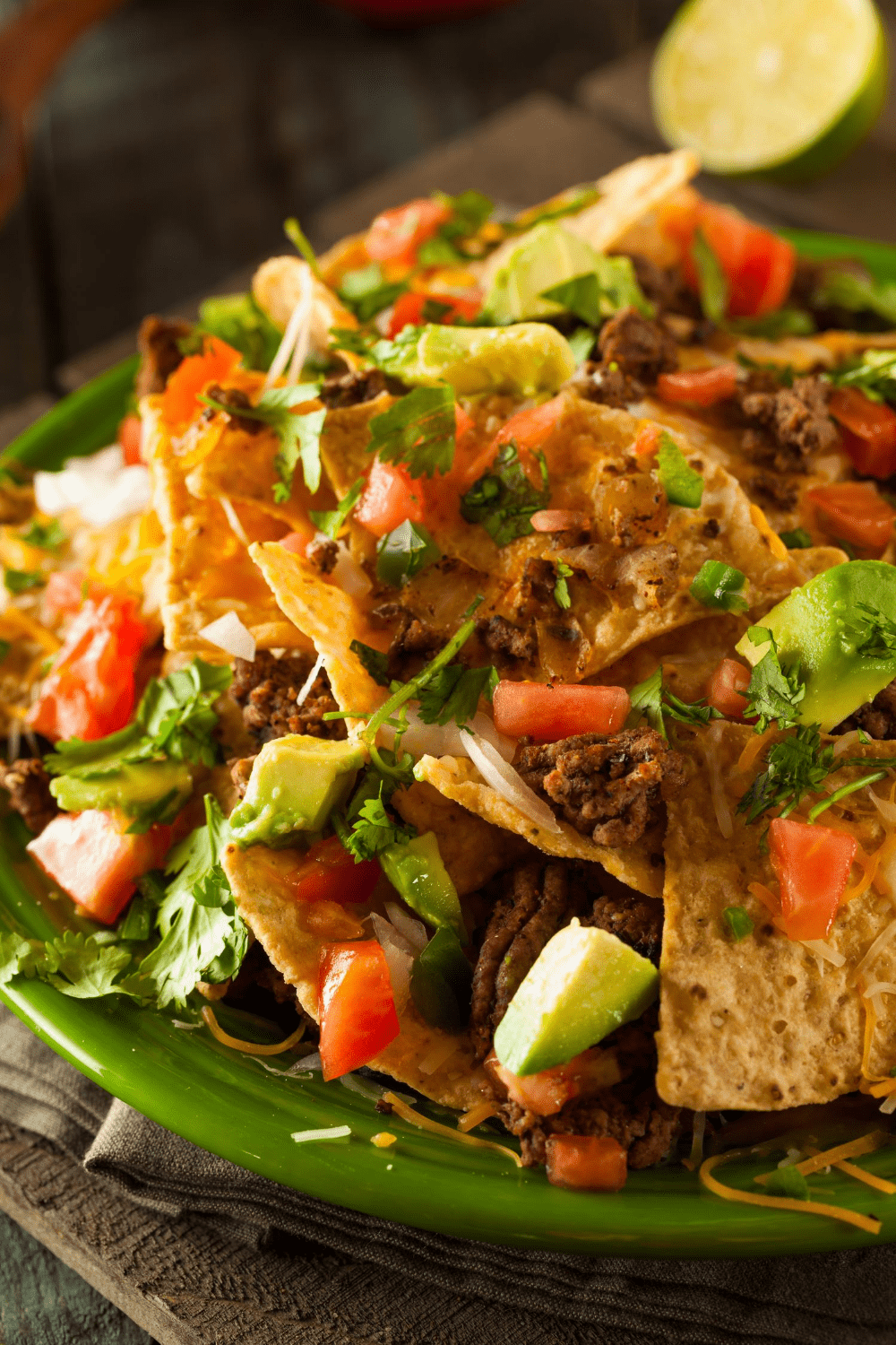 Loaded Nachos with Avocados, Tomatoes and Herbs