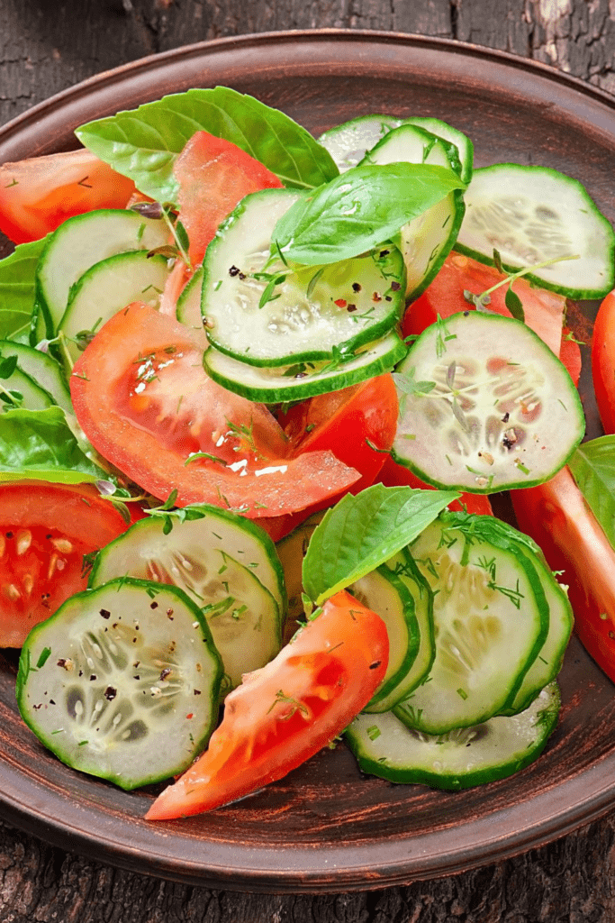 Garden Tomato Salad with Cucumber and Herbs