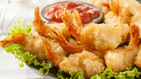 Homemade Coconut Shrimp With Tomato Sauce
