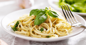 Italian Spaghetti With Pesto Sauce