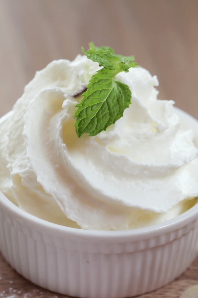 Whipped Cream with Peppermint
