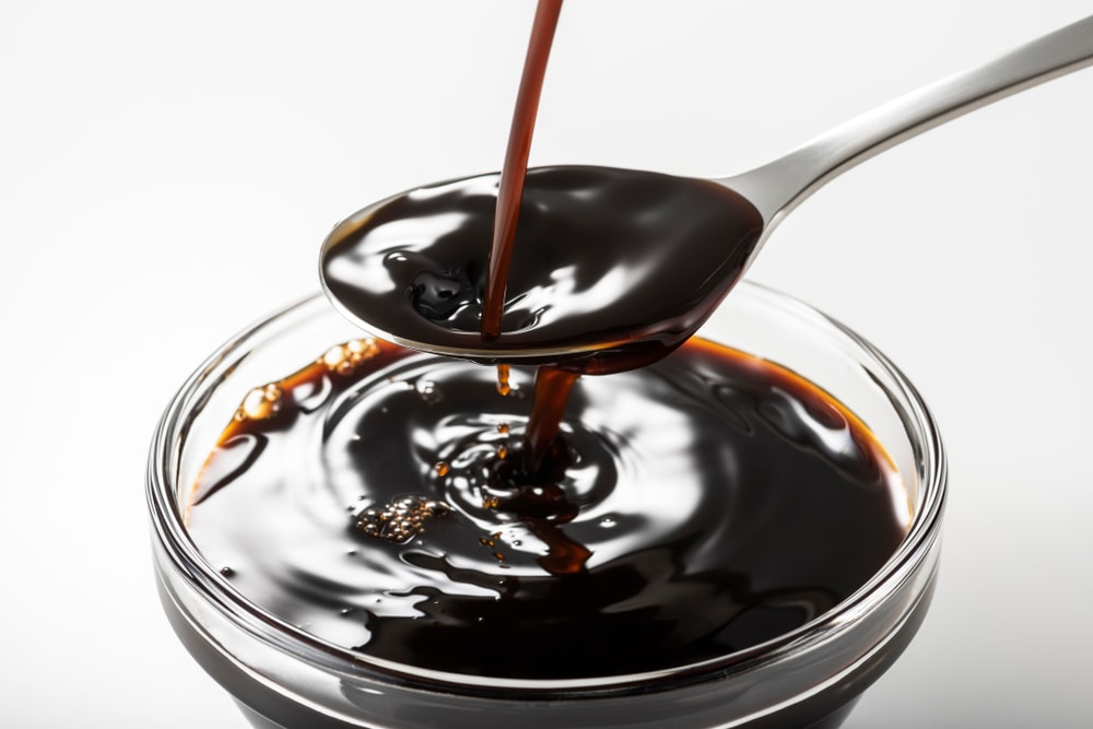 Pouring Worcestershire Sauce