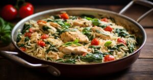 Creamy Tuscan Chicken and Orzo