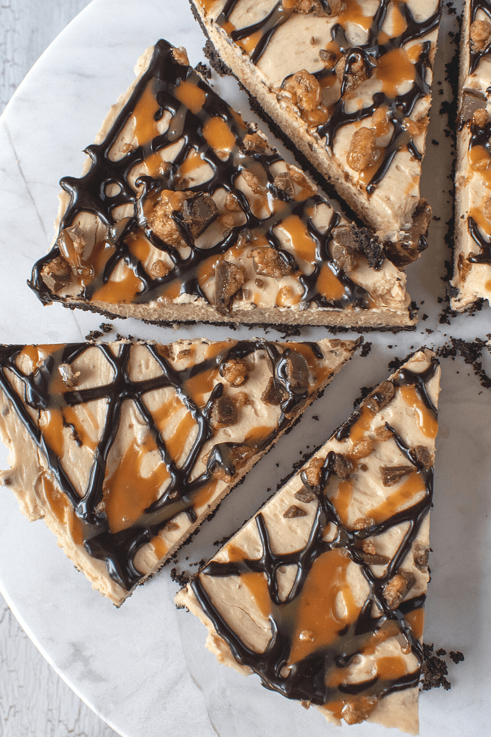 Slices of Homemade Peanut Butter Tart Pie