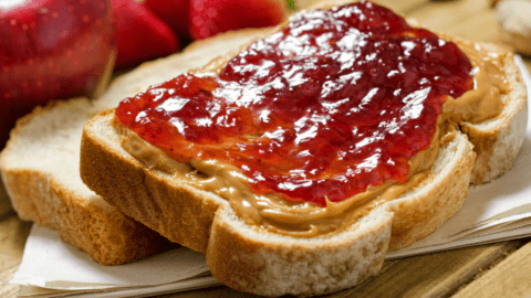 Homemade Peanut Butter and Jelly Sandwiches