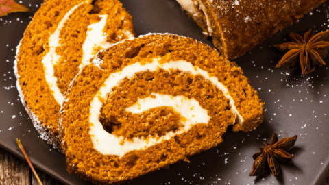 Homemade Pumpkin Roll with Cream Cheese