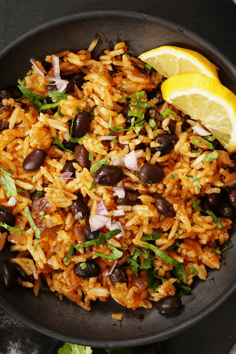 Mexican Rice with Beans and Lemons