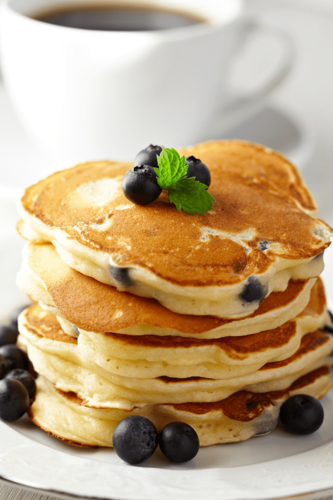 Pancakes with Fresh Blueberries