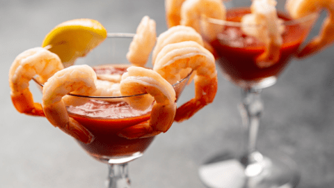 Shrimp Cocktail with Lemon