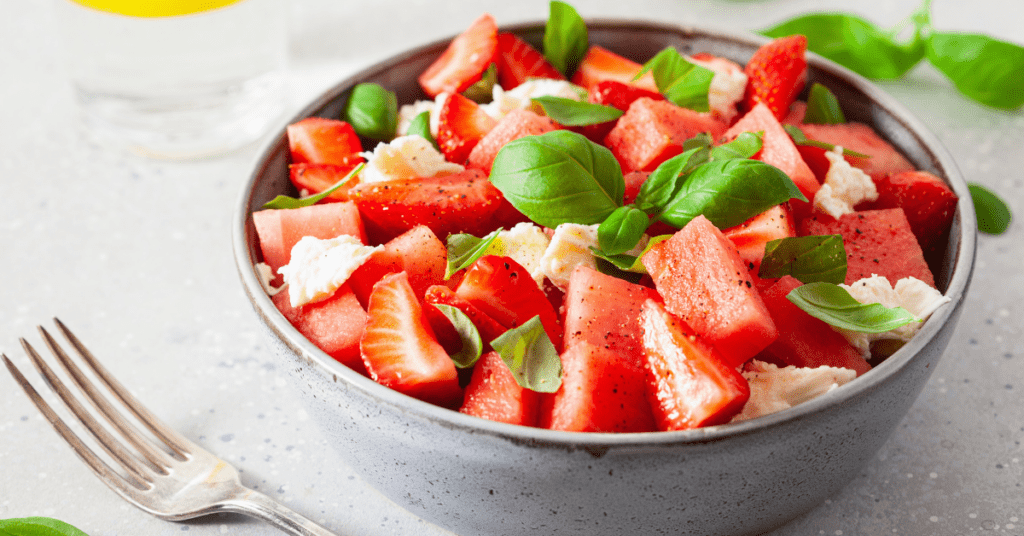 Watermelon and Strawberry Salad