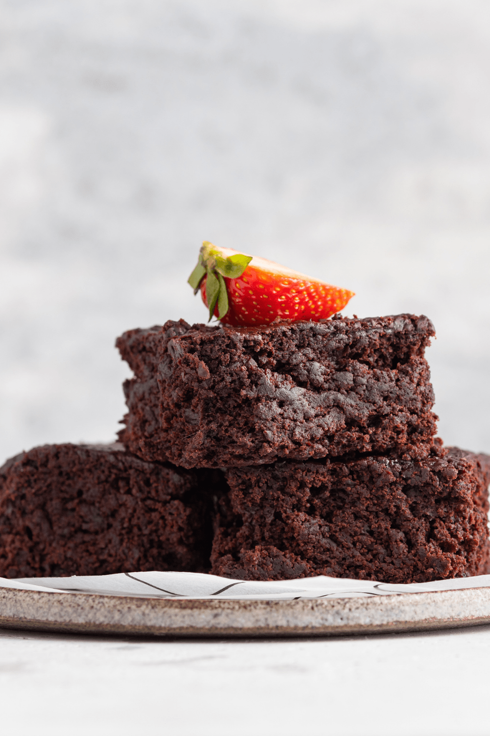 Chocolate Brownies with Strawberry