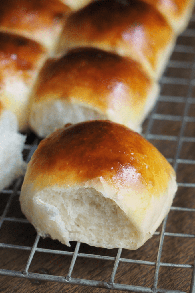 Bread Rolls on Wooden Table