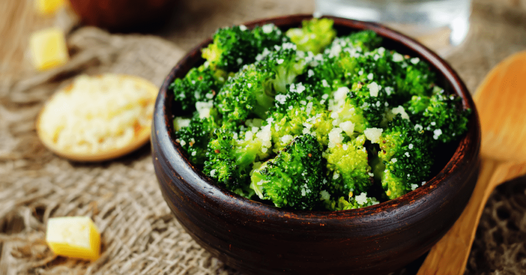 Broccoli with parmesan cheese