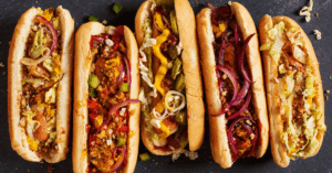 Hot Dogs with Assorted Toppings