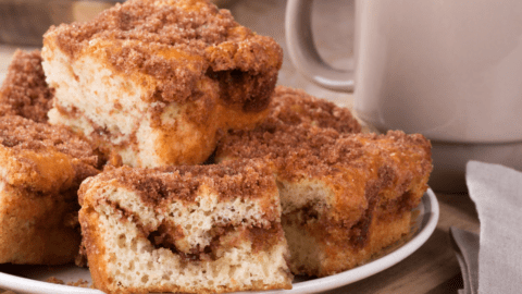 Sliced Cinnamon Coffee Cake