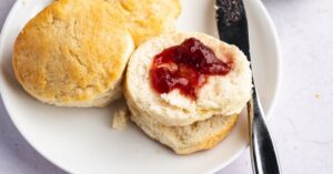 Soft and Buttery Cracker Barrel Biscuits with Jam