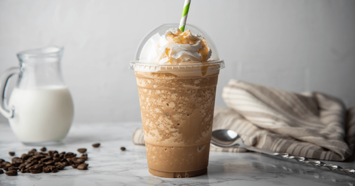 Caramel Frappe with Whipped Cream