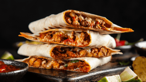 Chicken Quesadillas with Paprika and Cheese