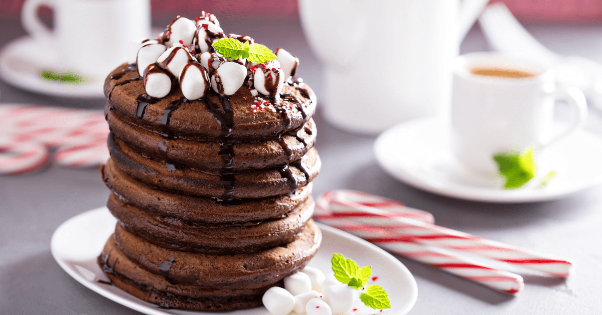 Chocolate Peppermint Pancakes