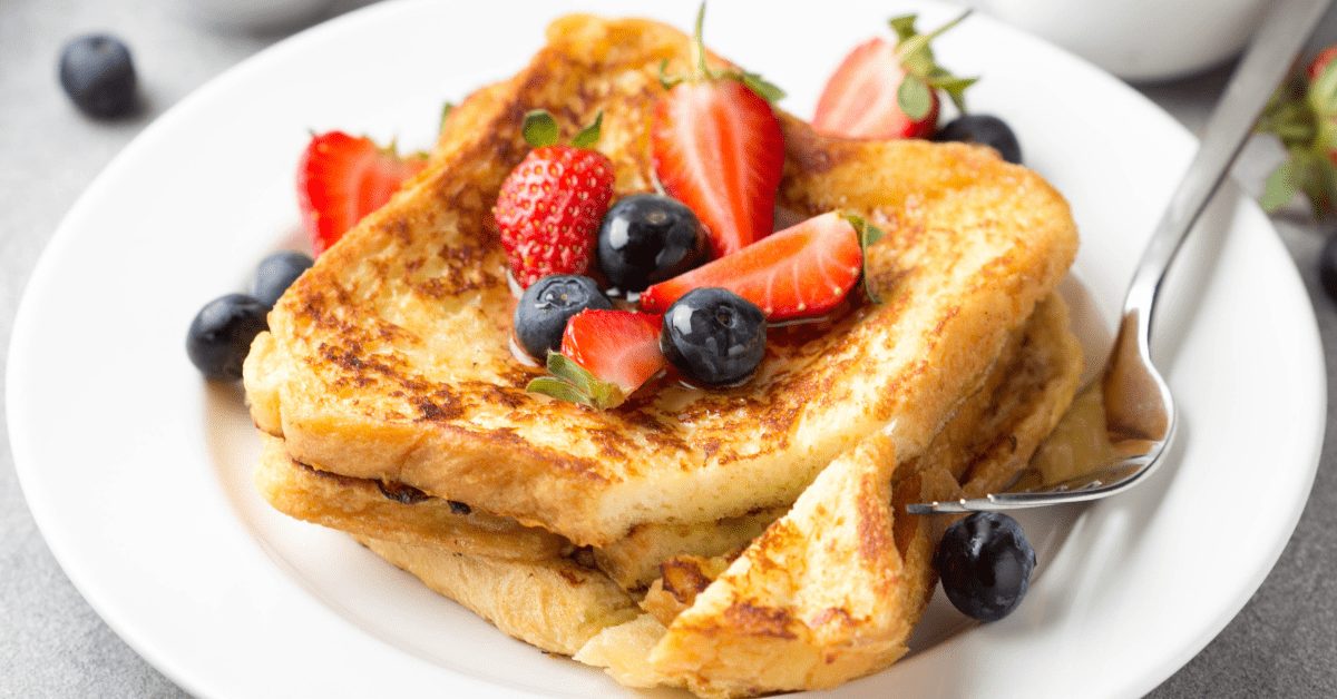 Homemade French Toast with Fruit Berries
