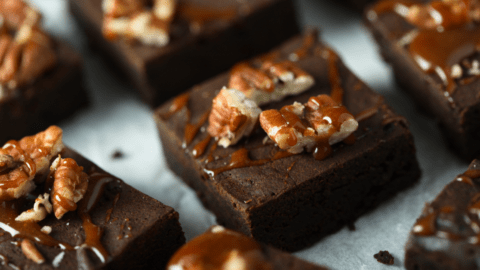 Homemade Fudge Brownies with Pecan Nuts